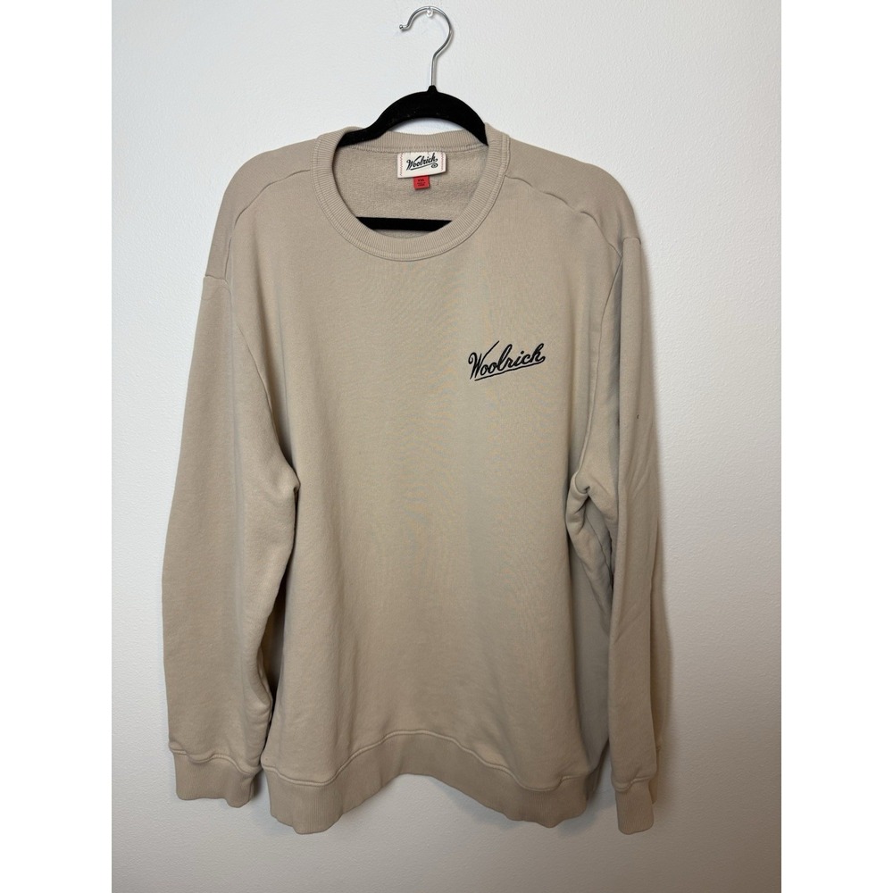 Woolrich Adult Big & Tall Boot‎ Graphic Print Pullover Sweatshirt Taupe XXL